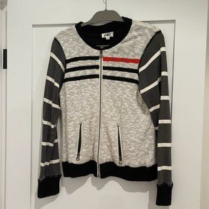 Jolt - Bomber Sweater Jacket - Stripe Sleeves